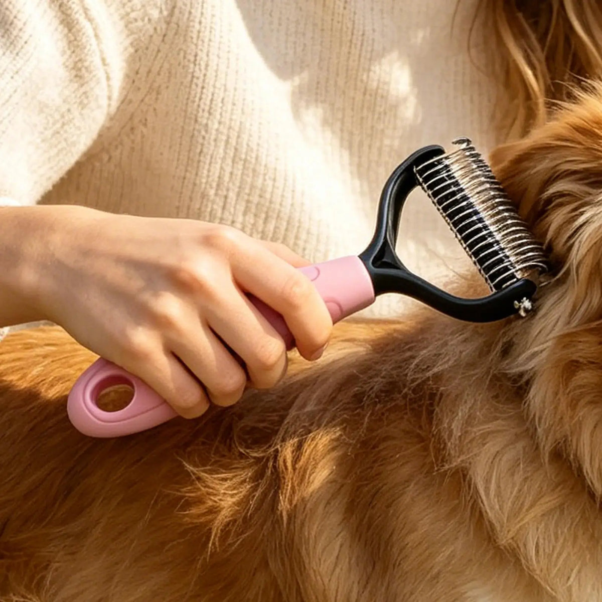 Professional Pet Undercoat Rake – Cat & Dog Grooming Comb Pet Grooming Rake Babs