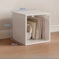Modern Nordic Cube Bookcase with Storage Cabinet – 30cm Cube Bookcase Babs White Acrylic Door