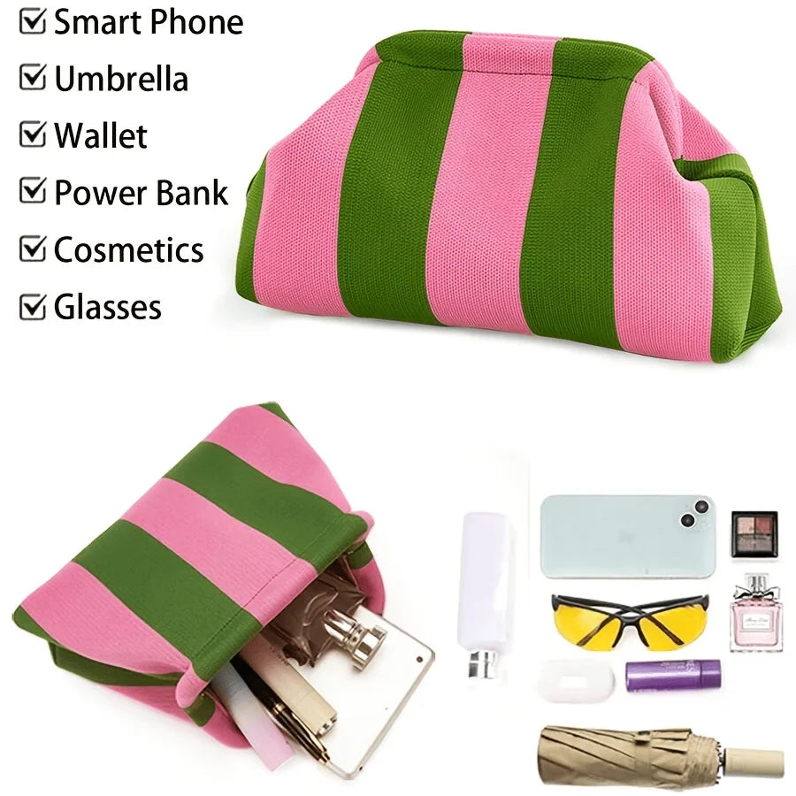 Ladies' Cloud Stripe Handbag – Large Capacity & Foldable Women's Handbag Babs