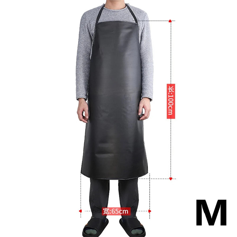 Waterproof Black PVC Apron – Oil-Resistant Kitchen & Work Waterproof PVC Apron Babs M 100x65cm