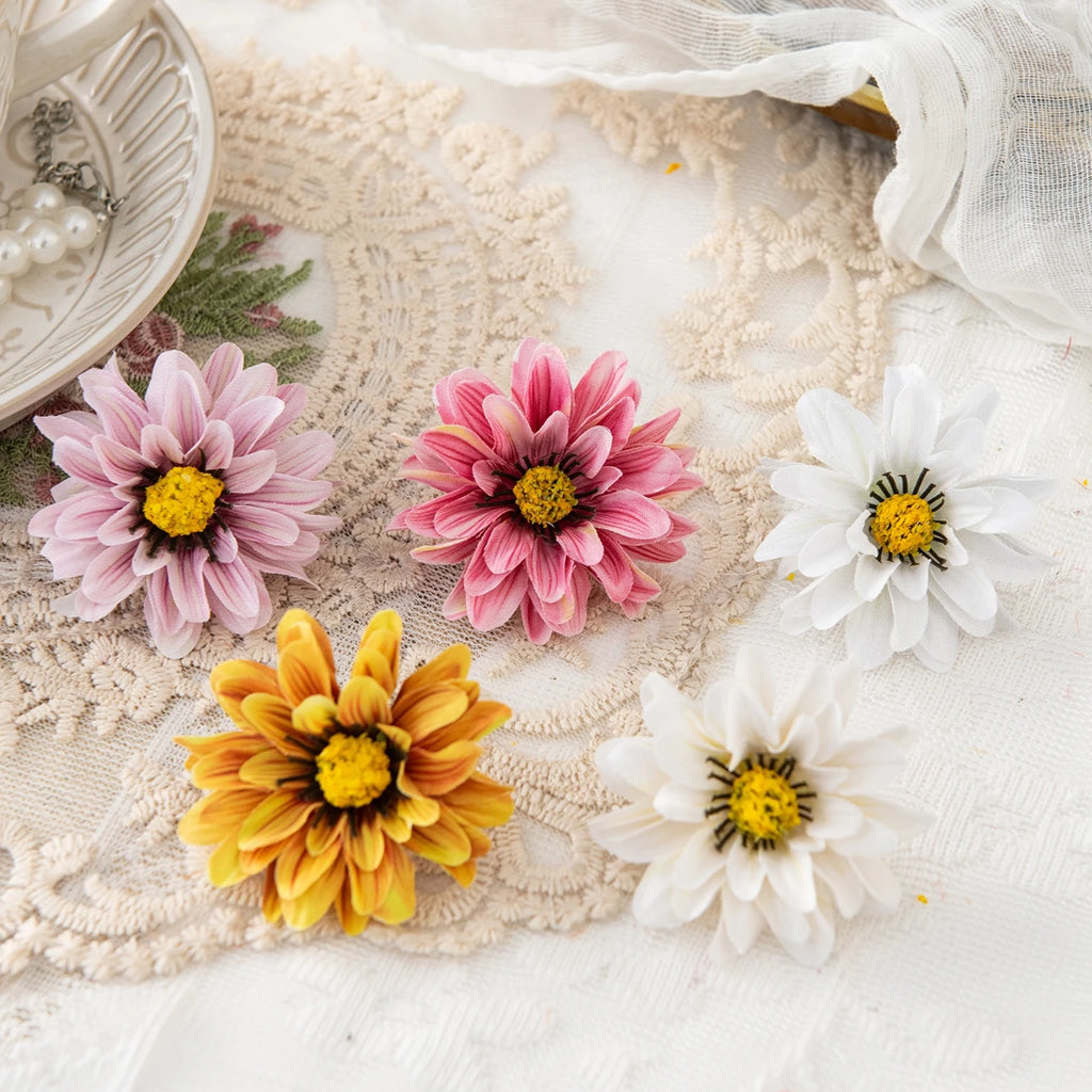 Small Daisy Artificial Silk Flowers 10/20 Pcs – Home & Wedding Artificial Silk Flowers Babs