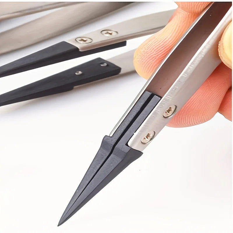 ESD Anti-Static Precision Tweezers – Electronics & Jewelry Precision Tweezers Babs