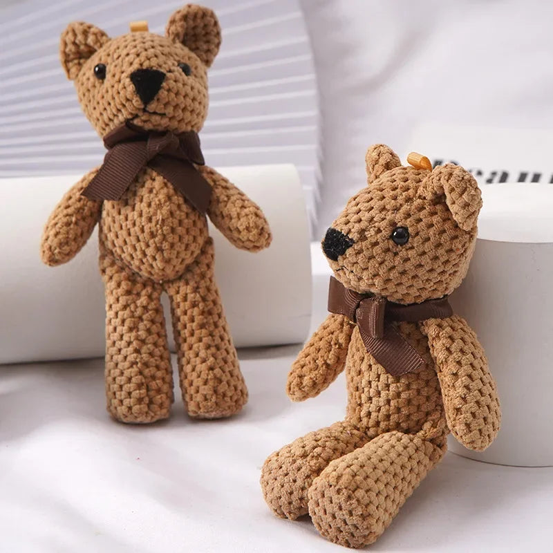 16cm Pineapple Bear Plush Toy – Mini Teddy Keychain Gift Stuffed Plush Toy Babs 16cm-Chocolate others
