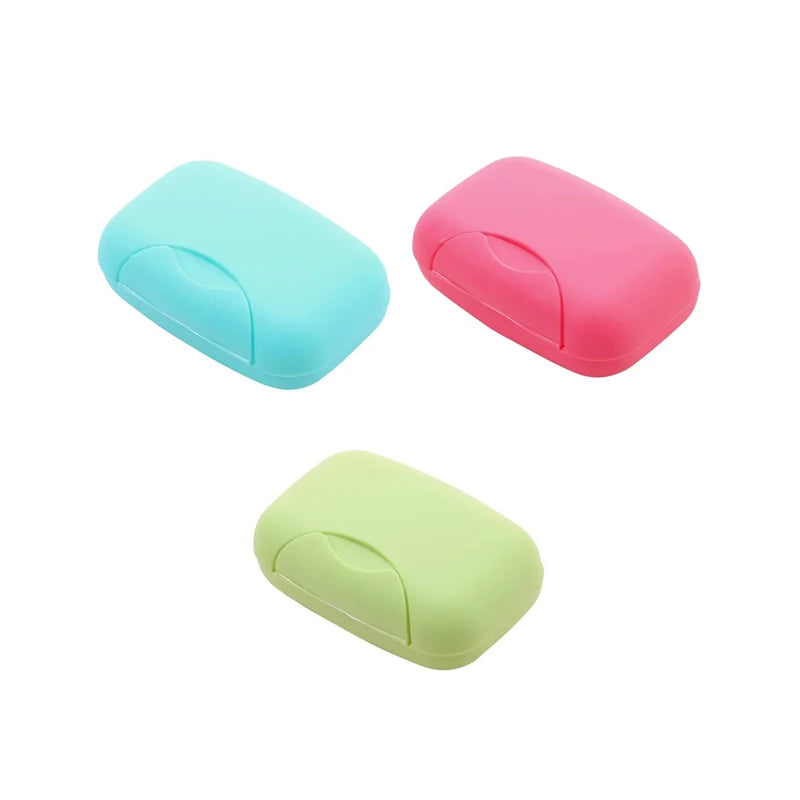 Portable Travel Soap Box with Lid – S/L Candy Color Holder Travel Soap Box Babs 3pcs Mix L