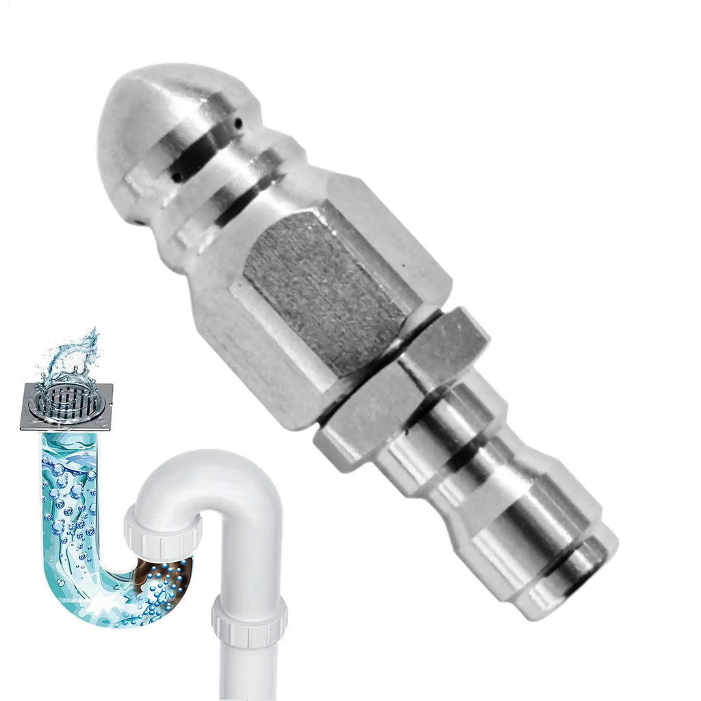 Sewer Jetter Nozzle 1/4" Quick Connect – Stainless Steel Sewer Jetter Nozzle Babs