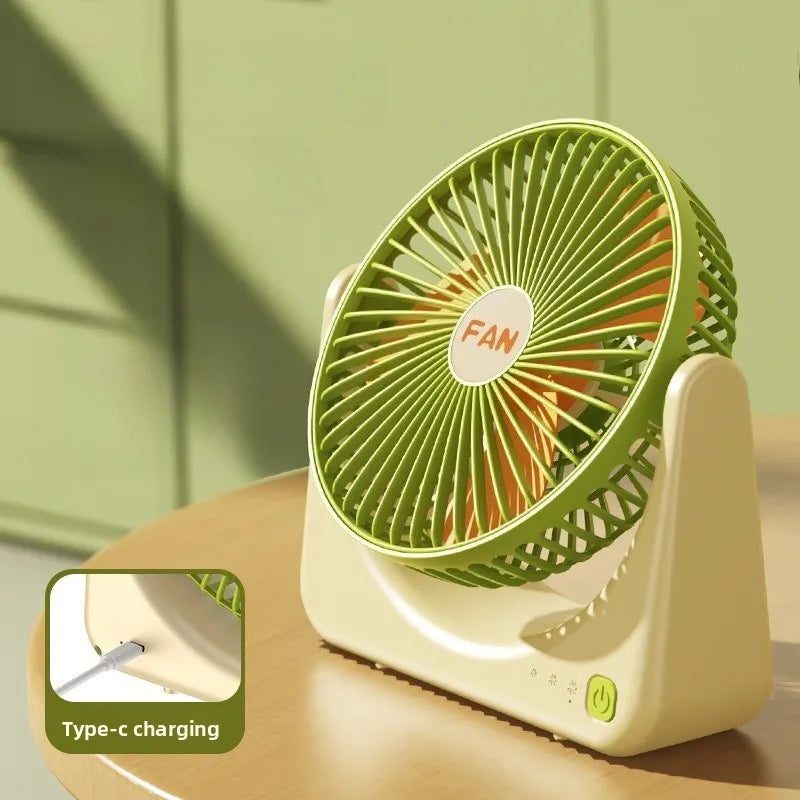 Portable USB Rechargeable Desktop Fan – 3-Speed U-Shape Mini Portable Desktop Fan Babs