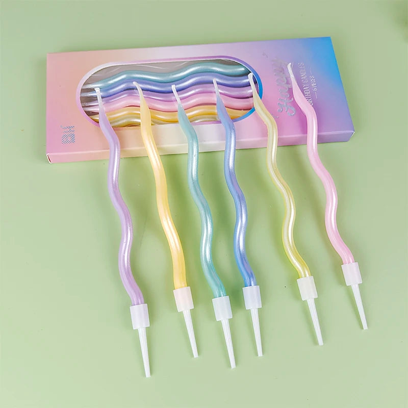 Happy Birthday Curved Candles – Creative Cake Decoration Decorative Candles Babs