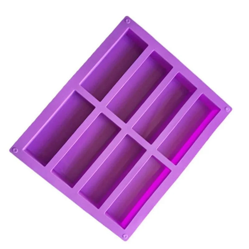 8-Cavity Silicone Chocolate Bar Mold – Fondant & Soap Making Silicone Baking Mold Babs