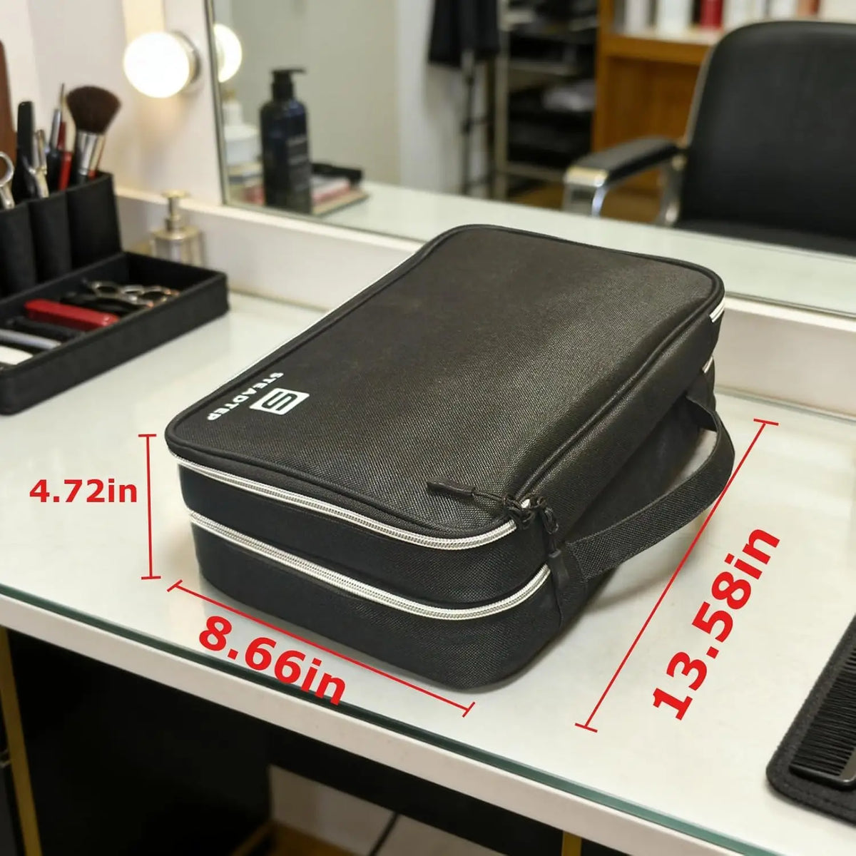 Barber Clipper Organizer Bag – Double Layer Case for Salon & Travel Barber Organizer Bag Babs