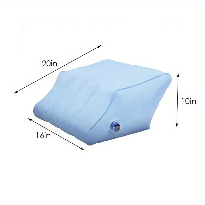 Inflatable Wedge Leg Pillow – Portable Knee & Foot Lift Cushion Inflatable Leg Pillow Babs