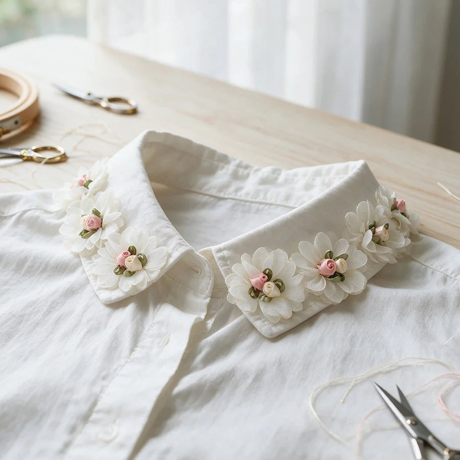 10Pcs Flower Embroidered Lace Applique Patches – DIY Fabric Trim Lace Applique Patches Babs