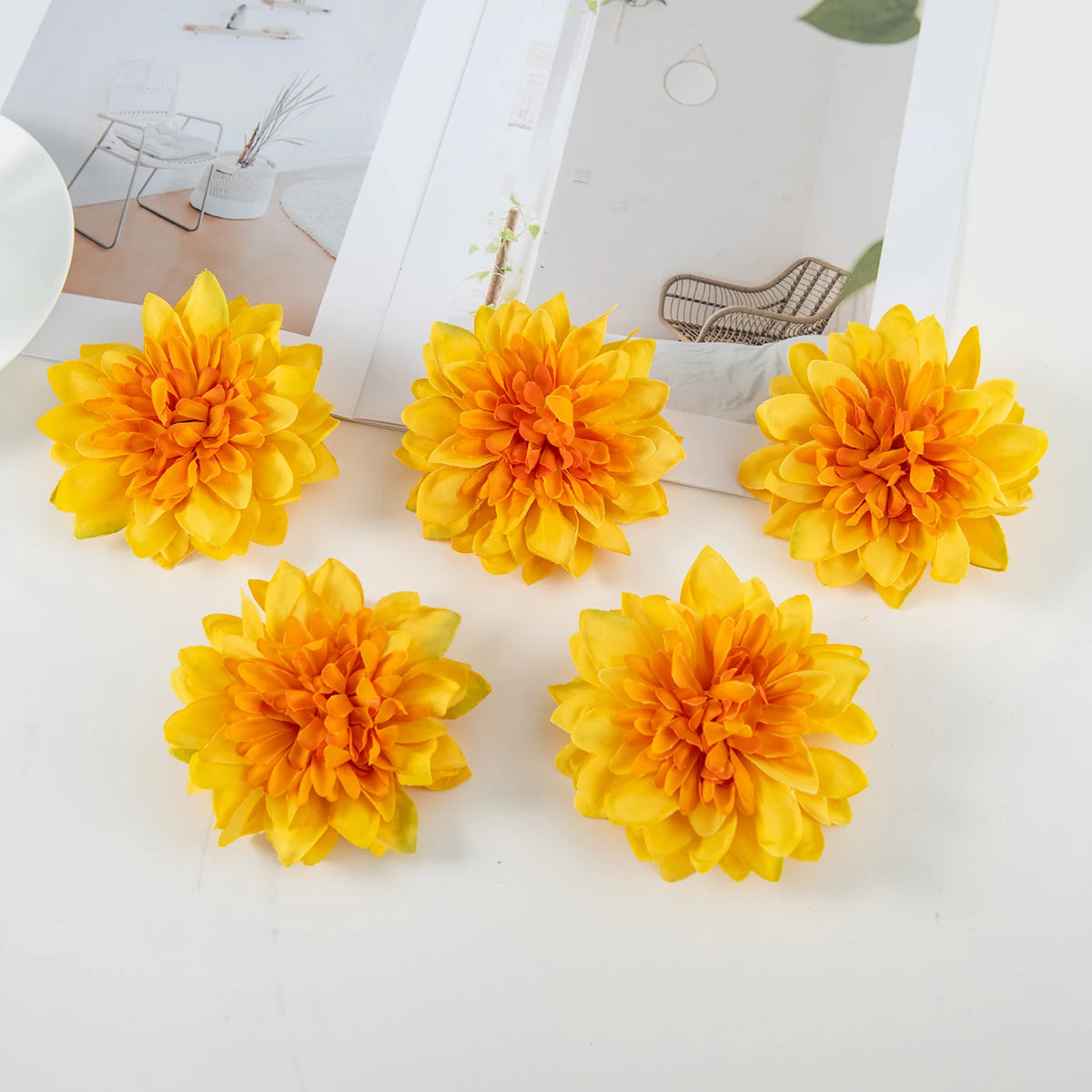 Silk Rose Flower Heads 5/10 Pcs – Wedding & Home DIY Decor Artificial Flower Heads Babs COLOR 11 20 pieces