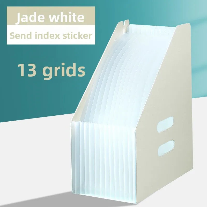 A4 Accordion File Bag – Expandable Multi-Layer Document Organizer Accordion File Organizer Babs White B