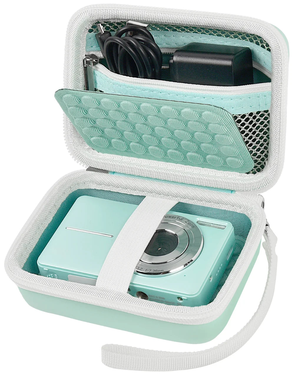 EVA Hard Shell Vlogging Camera Case for Kids & Teens Camera Carrying Case Babs light green