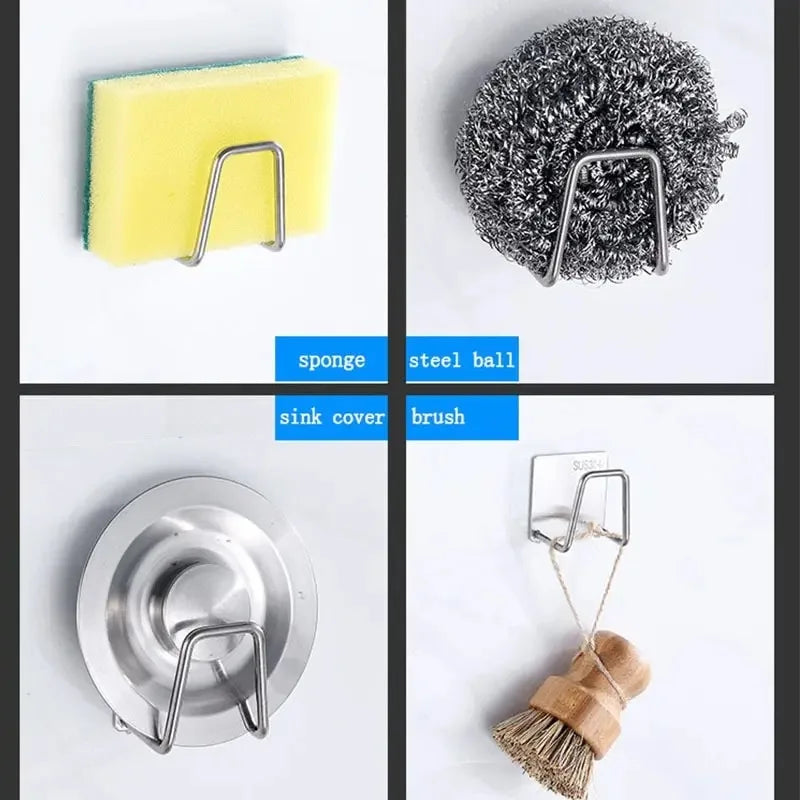 Stainless Steel Sink Sponge Rack & Rag Holder for Kitchen Sink Sponge Holder Babs