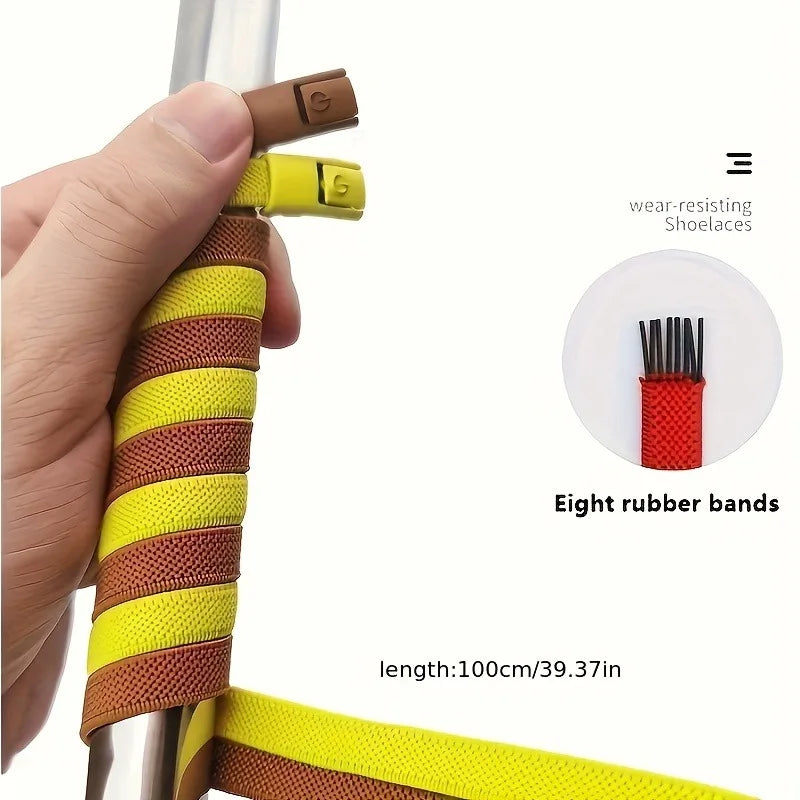 Elastic No-Tie Shoelaces 100cm with Buckles | Babs Elastic Shoelaces Babs