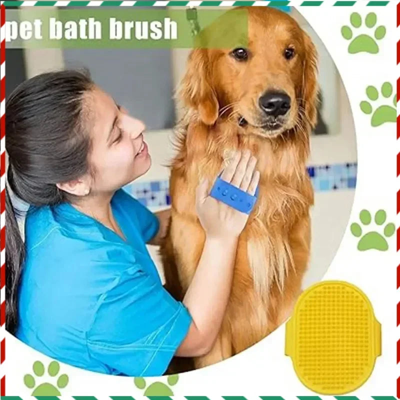 Rubber Dog Bath Massage Grooming Brush – All Coats & Pets Pet Grooming Brush Babs