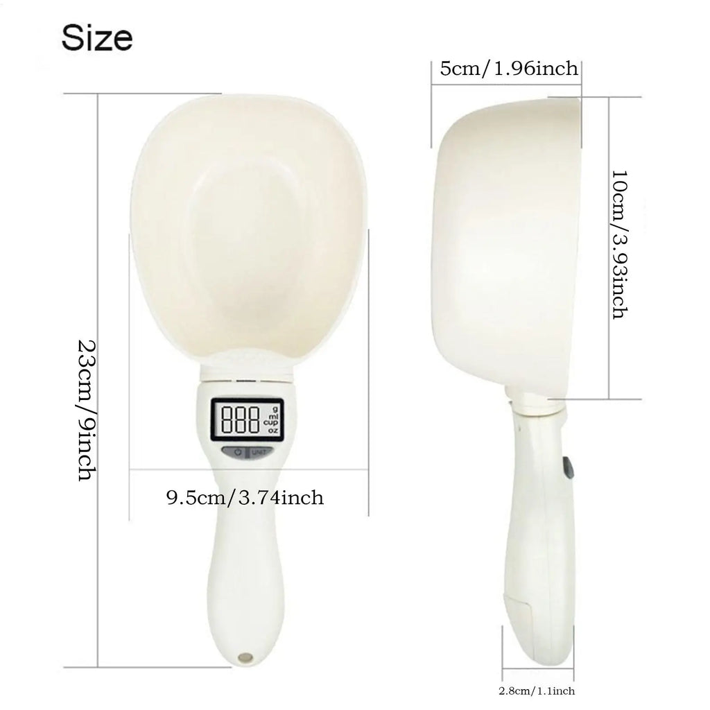Digital Measuring Spoon Scale – Kitchen & Pet Food, 1g Accuracy Digital Spoon Scale Babs