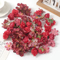 45Pcs Silk Rose & Chrysanthemum Artificial Flowers | Home & Wedding Artificial Flower Set Babs Purple