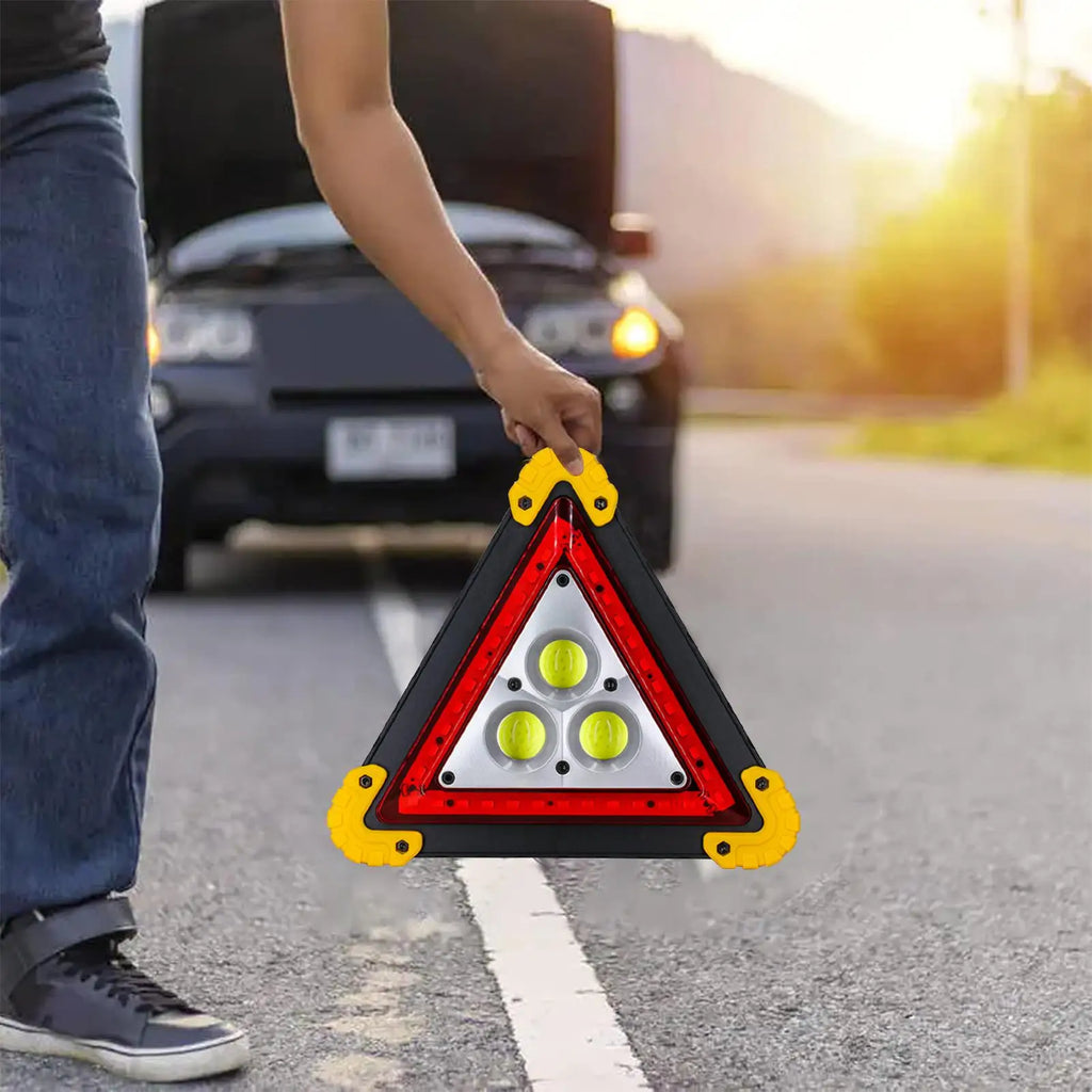 LED Triangle Emergency Warning Light | Portable Road Safety Lamp Emergency Warning Light Babs