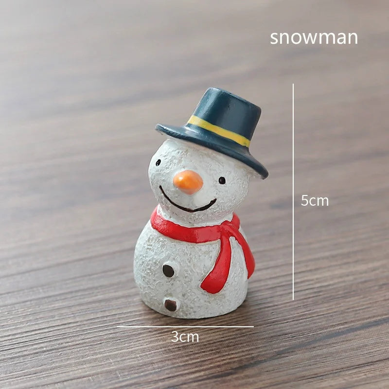 Mini Santa & Elk Resin Christmas Ornament – Holiday Decor Christmas Resin Ornament Babs snowman Yellow