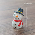 Mini Santa & Elk Resin Christmas Ornament – Holiday Decor Christmas Resin Ornament Babs snowman Yellow