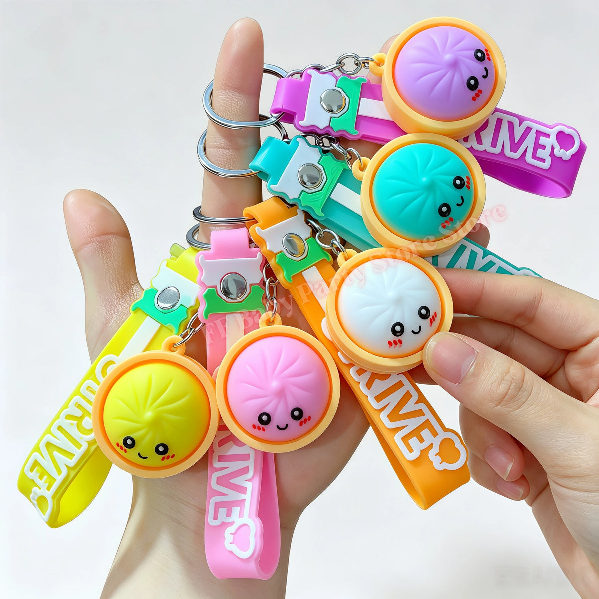 Cute Dumpling Baozi Keychain – Party Favors & Gift Fillers Novelty Keychain Charm Babs