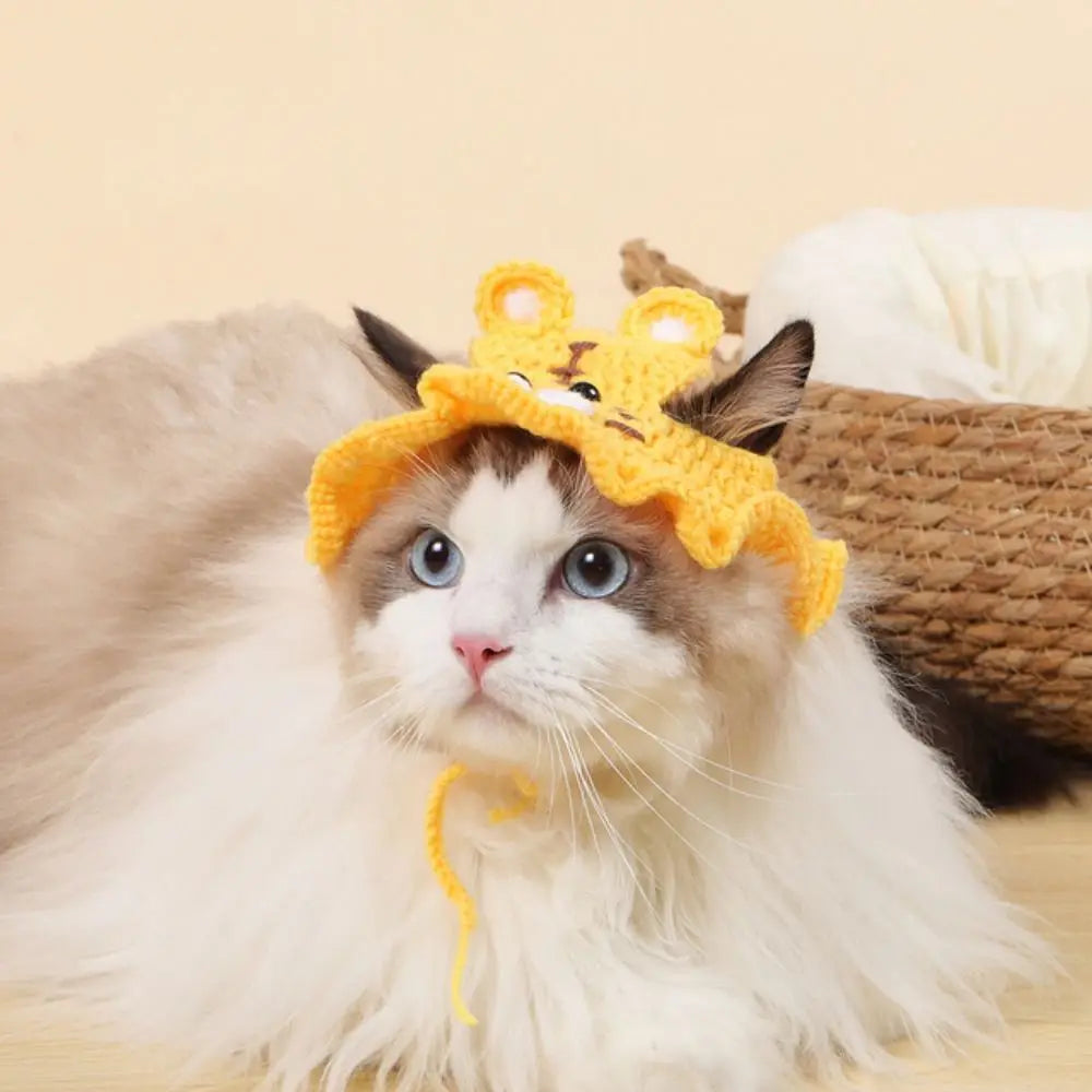 Crochet Frog Hat for Cats & Dogs – Cute Pet Party Photo Prop Pet Costume Hat Babs