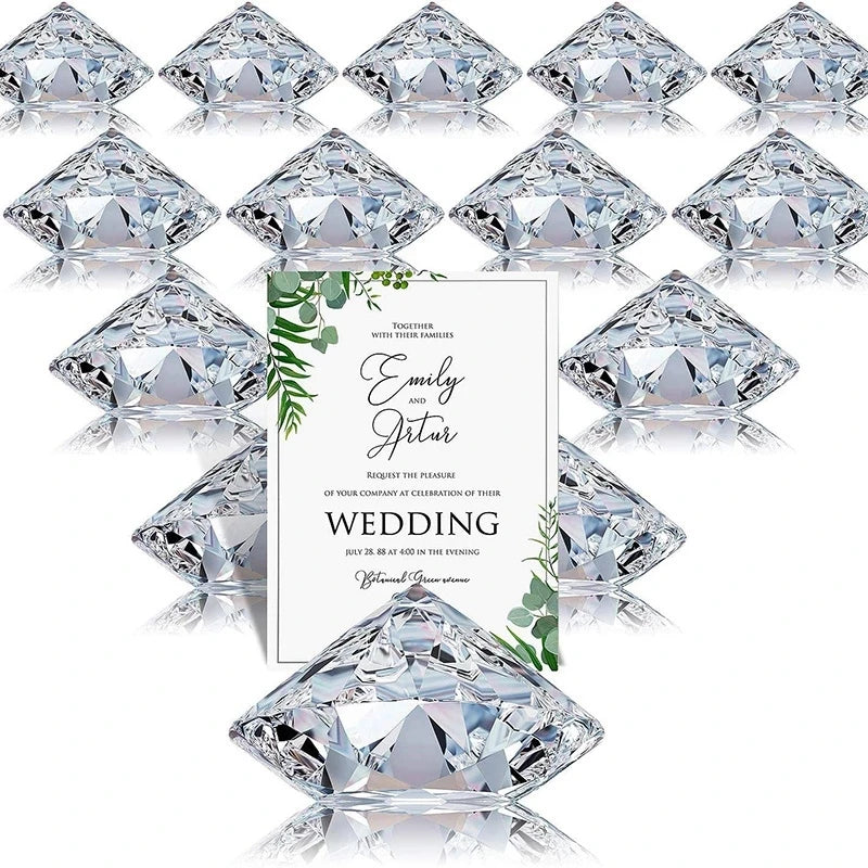 Acrylic Diamond Place Card Holders for Wedding & Party Tables Place Card Holders Babs Diamond 5pcs