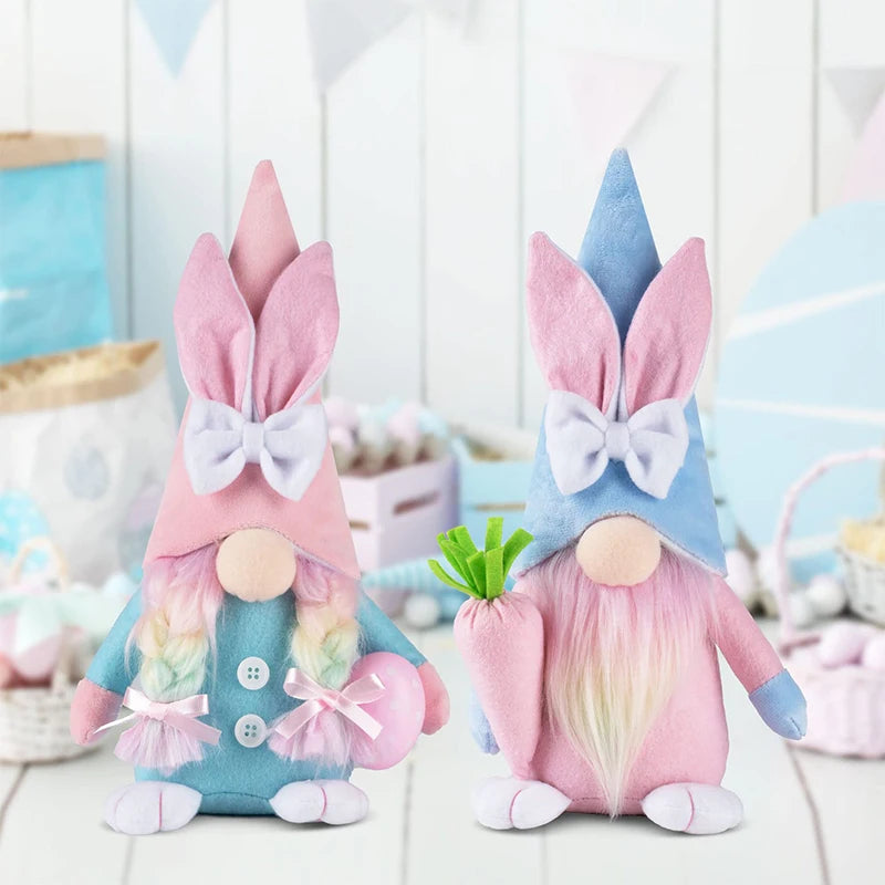 Easter Faceless Gnome Rabbit Doll – Spring Bunny Ornament Easter Gnome Ornament Babs