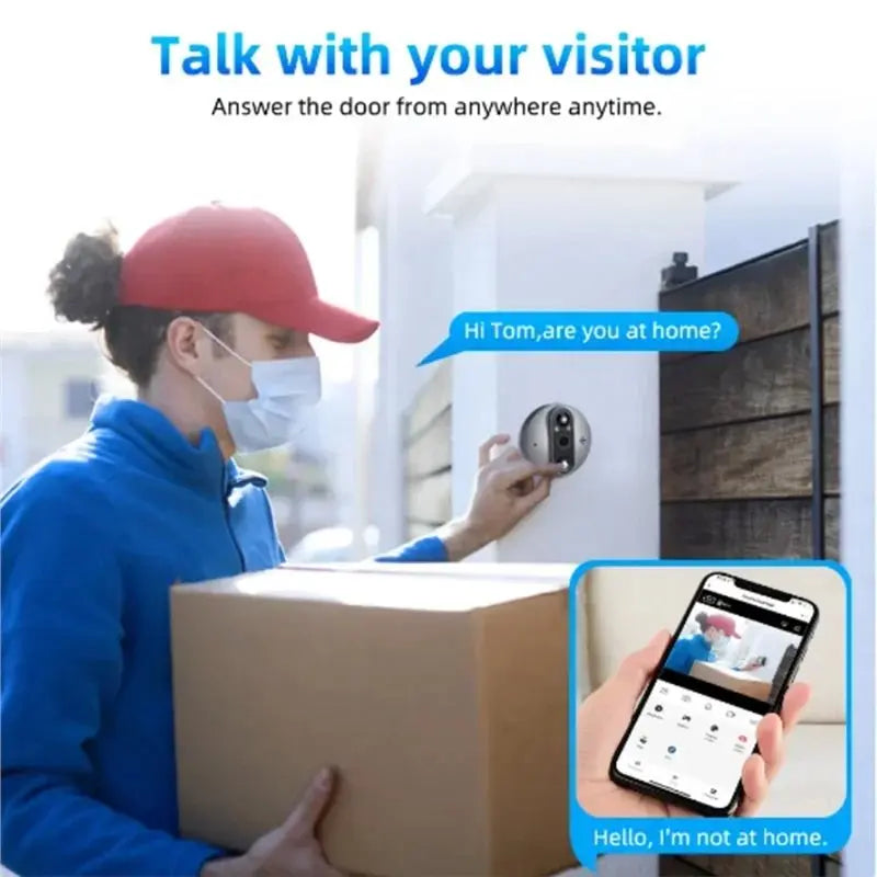 WiFi Smart Peephole Door Camera 4.3" LCD 1080P Night Vision Smart Door Camera Babs