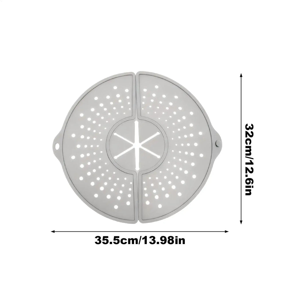 Foldable Silicone Splatter Screen – Oil Splash Guard Pan Lid Silicone Splatter Screen Babs