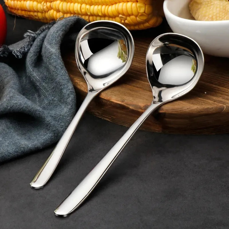 Stainless Steel Soup Spoon – Deep Bowl & Ergonomic Handle Kitchen Soup Spoon Babs