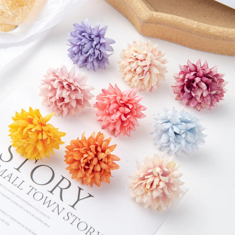 50pc Silk Artificial Carnation Flower Heads – Wedding & Home Decor Artificial Silk Flowers Babs