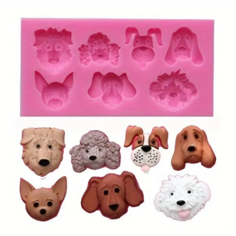 Mini Cartoon Dog Silicone Mold – Chocolate, Candy & Resin Silicone Baking Mold Babs