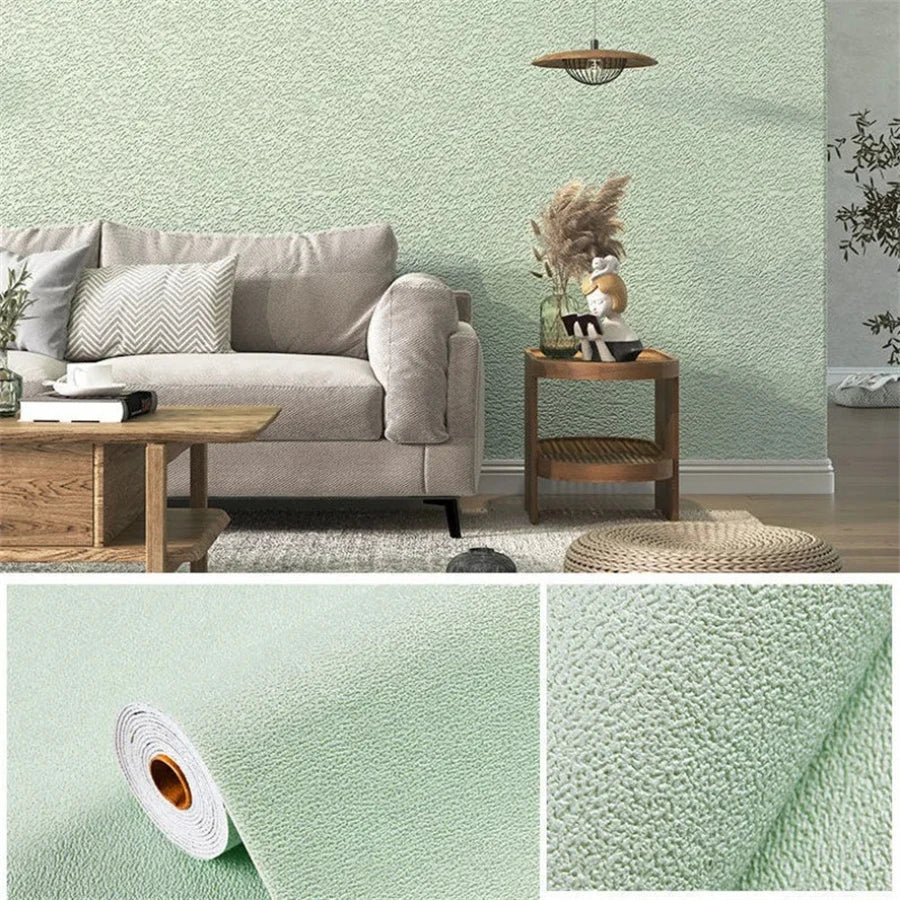 3D Self-Adhesive Wallpaper – Waterproof Wall Panel Decor Self-Adhesive Wallpaper Babs Diatom Light Green 1000cmx50cm