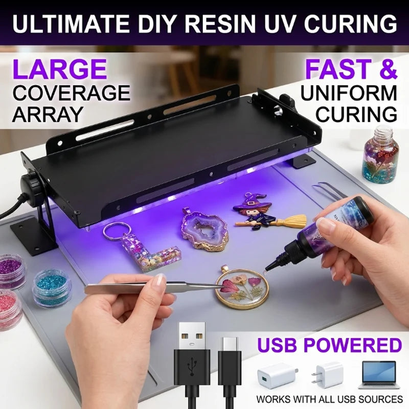 UV Resin Curing Light 50/96/144 LED with Portable DIY Box UV Resin Curing Lamp Babs