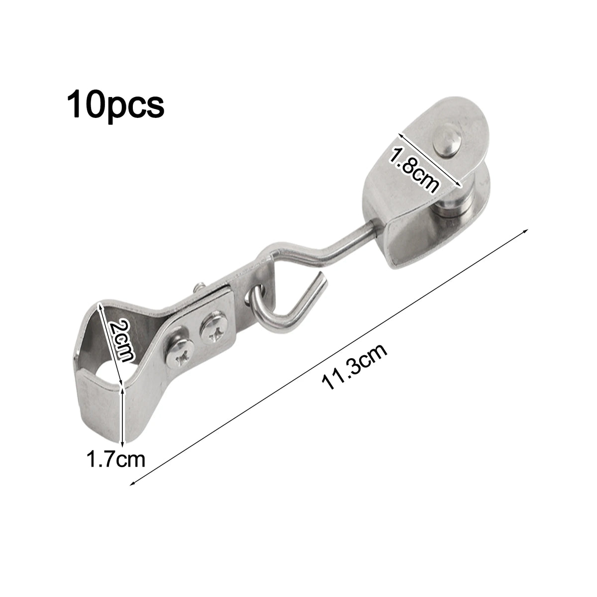 10pcs 304 Stainless Steel Pulley Clamp – Shade Sail Wire Hanger Pulley Pipe Clamp Babs