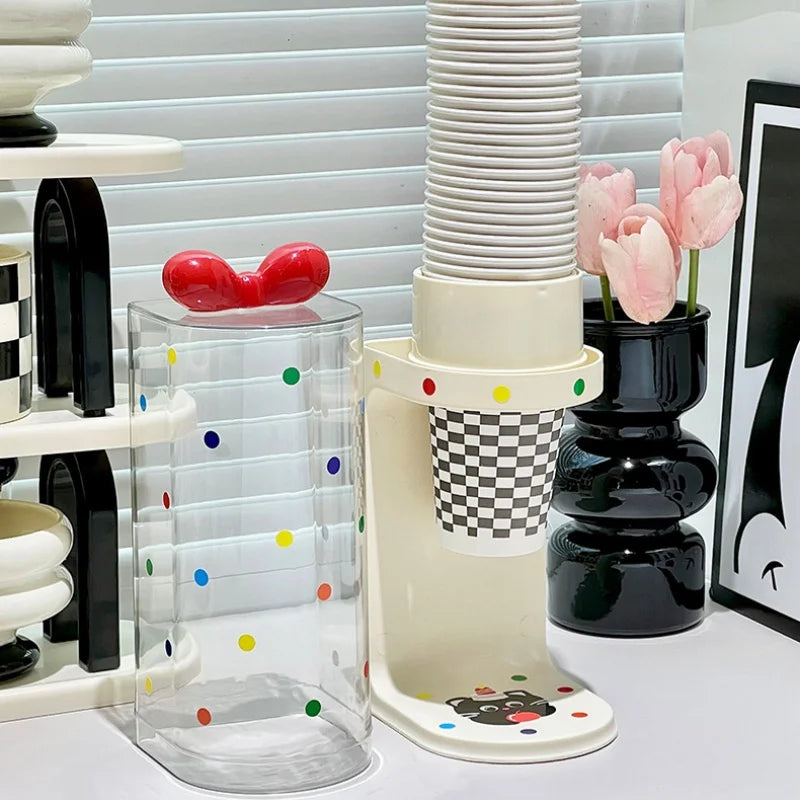 Pull-Type Water Cup Dispenser – Flat Bottom Cup Holder Rack Cup Dispenser Rack Babs