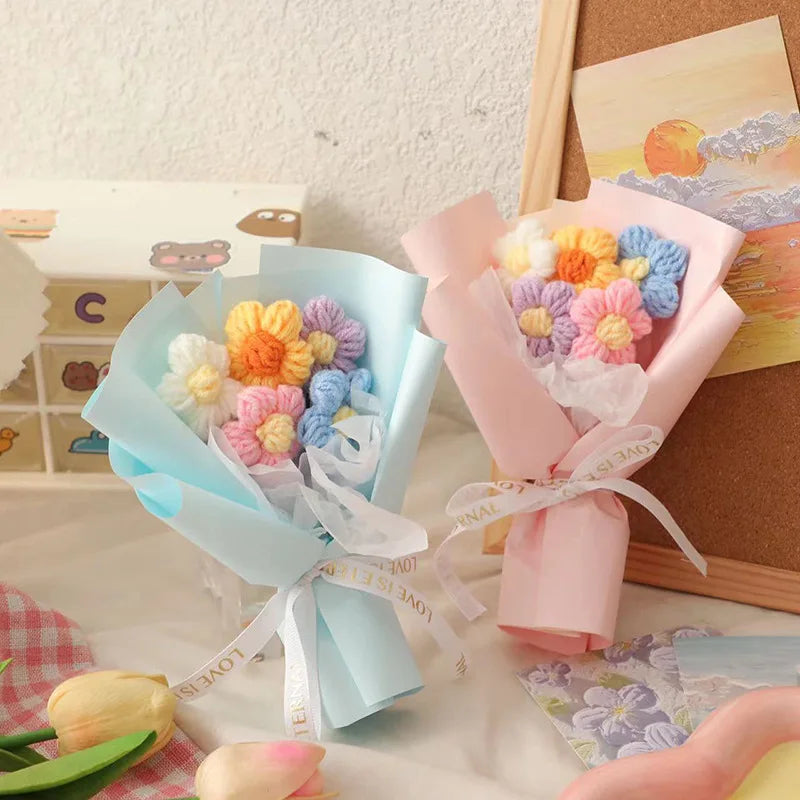 Knitted Artificial Rose Bouquet | Wedding & Home Décor Gift Artificial Flower Bouquet Babs