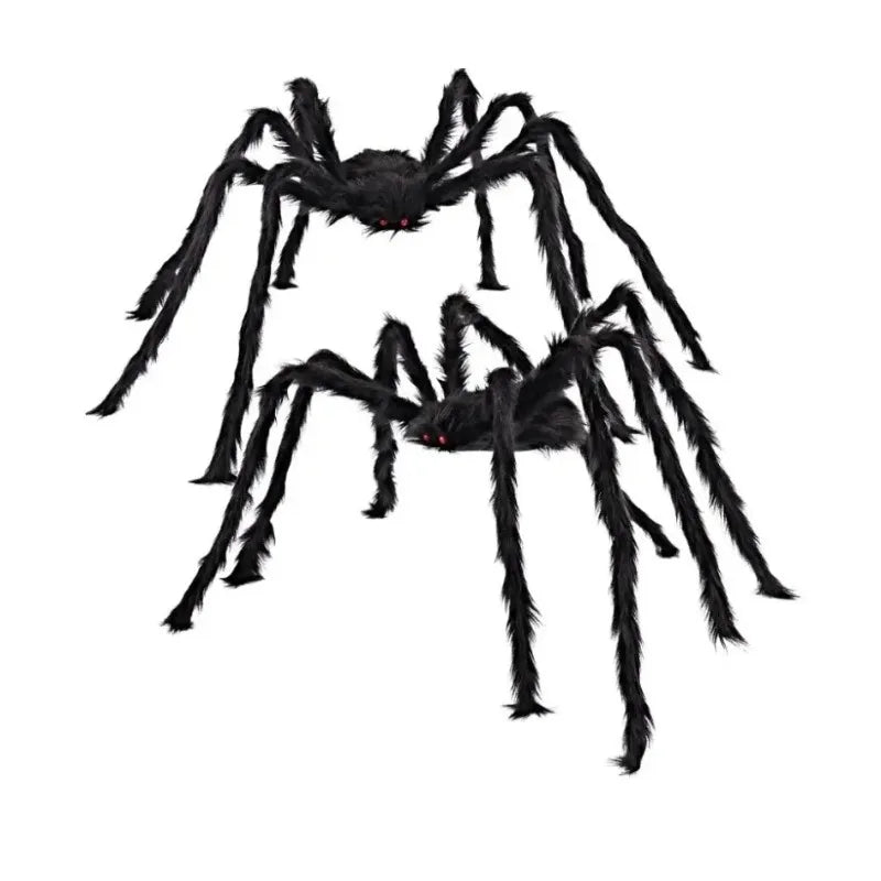 Giant Fluffy Halloween Spider Plush Prop – Haunted House Decor Halloween Spider Prop Babs