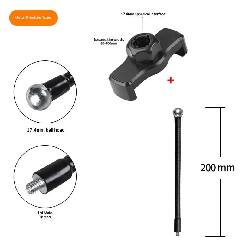 Flexible Gooseneck Monopod Selfie Stick with 360° Ball Head Flexible Gooseneck Monopod Babs 200mm Outer