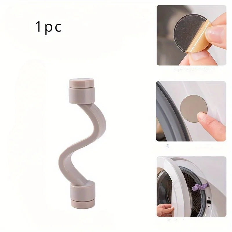 Silicone Washing Machine Door Prop Clip – Anti-Mold Ventilation Washer Door Clip Babs Coffee color