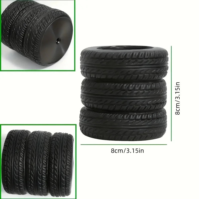 Tire Shaped Pen Holder – Black PVC Desktop Organizer Desktop Pen Holder Babs