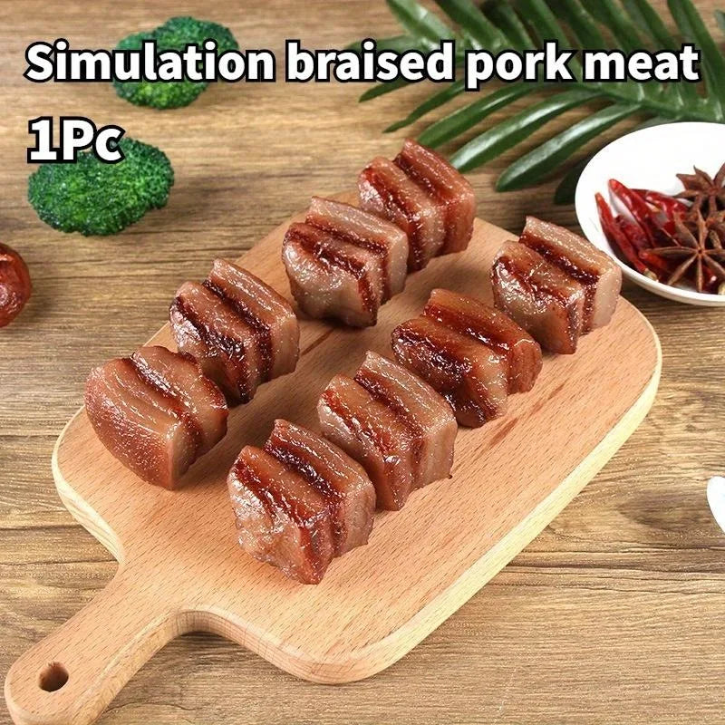 PVC Simulation Pork Belly Braised Meat Food Photography Prop Food Photography Prop Babs