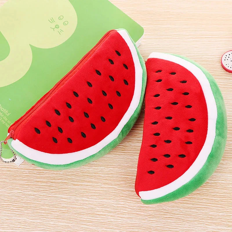 Watermelon Kawaii Plush Pencil Case – Large Capacity Bag Kawaii Pencil Case Babs