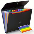 13-Pocket Accordion File Folder Organizer – A4 & Letter Size Accordion File Organizer Babs black