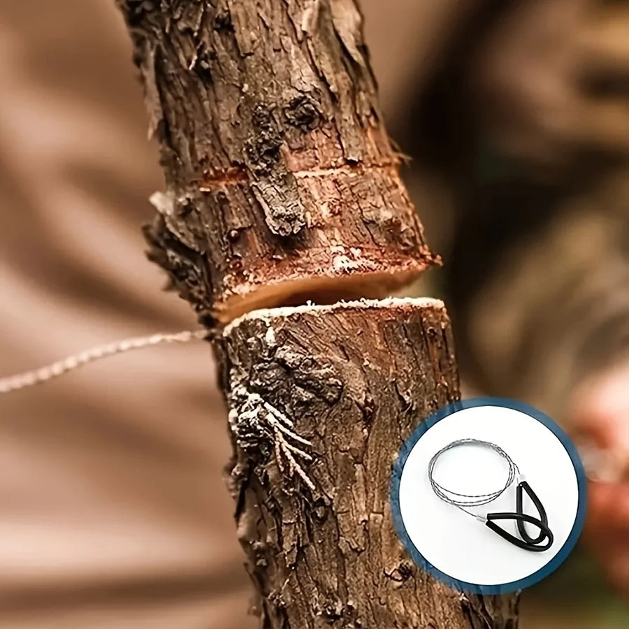 2-Pack Pocket Wire Saw – Survival Camping & Hiking Steel Saw Survival Wire Saw Babs