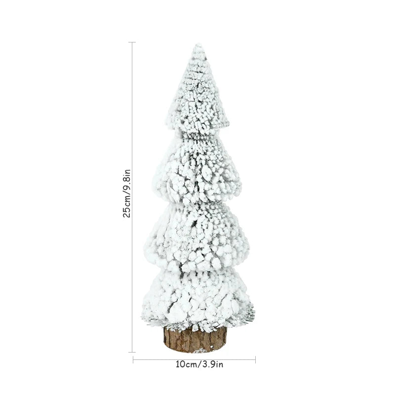 Mini Snow Pine Christmas Tree Ornaments – Desktop Xmas Decor Christmas Tree Ornament Babs L as picture