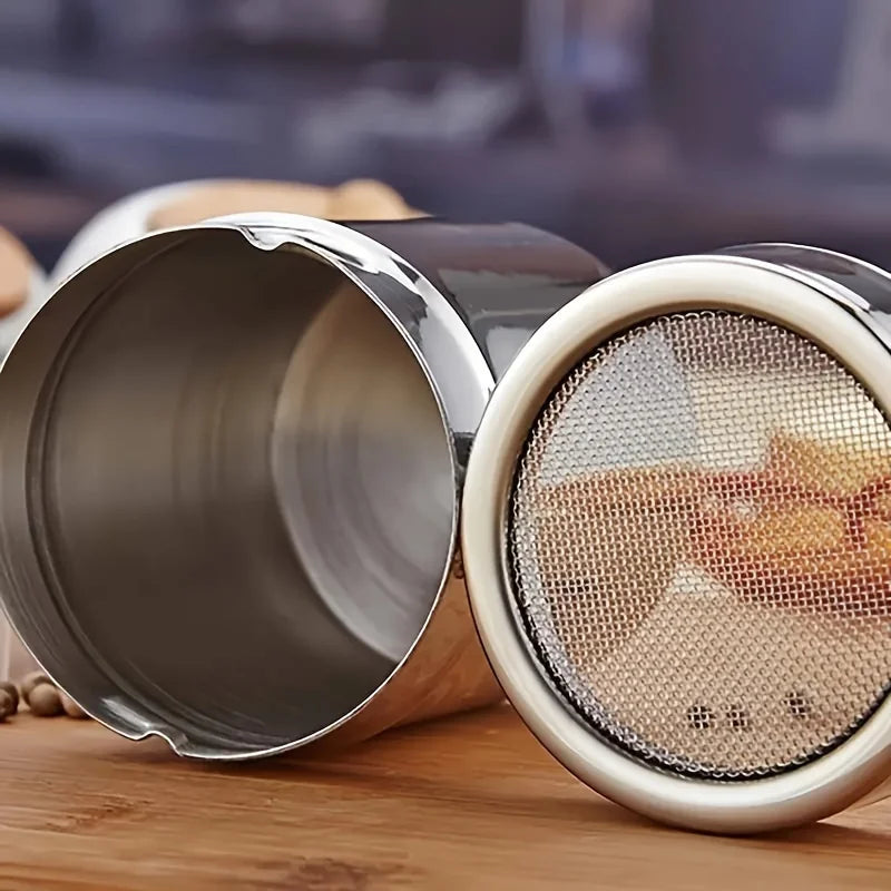 Stainless Steel Sugar & Powder Shaker with Fine Mesh Lid Sugar Powder Shaker Babs